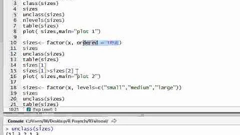 Factors in R allow you to work with categorical Data