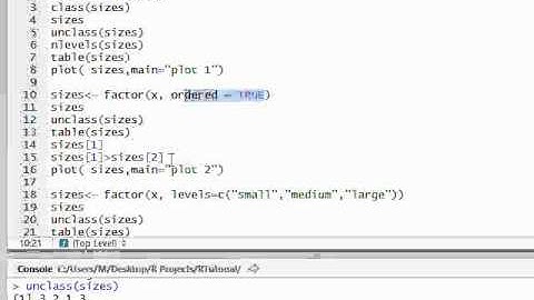 Factors in R allow you to work with categorical Data