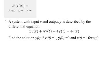 Feedback Control: Using Laplace Transform to Solve Differential Equation