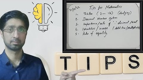 Tips for Mathematics | Lecture # 01 / Part 01 | E-learning by Engr. AdeelAhmed