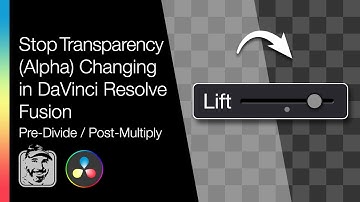 Stop Transparency (Alpha) Changing in DaVinci Resolve Fusion (Pre-Divide / Post-Multiply)