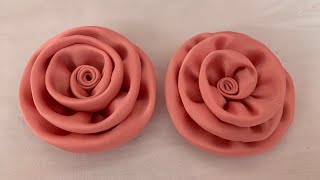 DIY Fabric Flowers-How to Make a Fabric Rose-Làm hoa Hồng bằng Vải