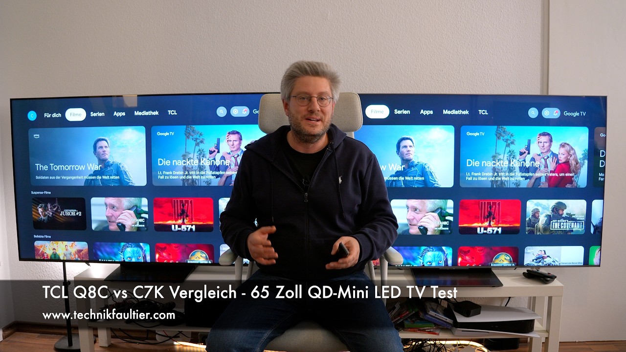 TCL Q8C vs C7K Vergleich - 65 Zoll QD Mini LED TV Test