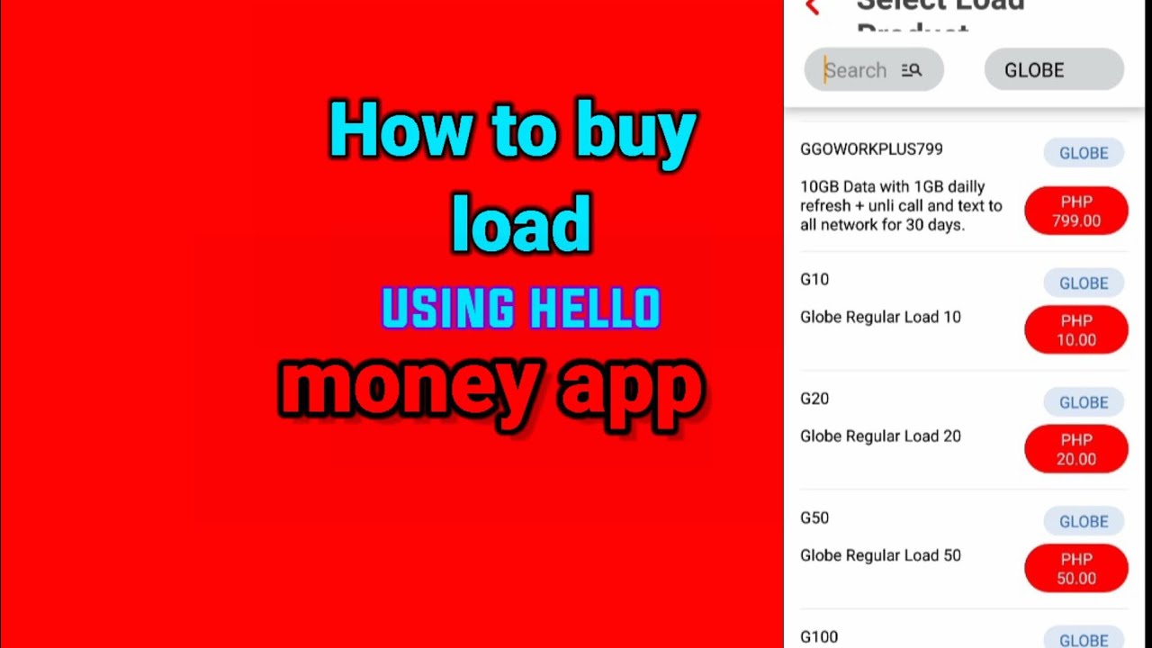 Buy load using hello money app 2024 - YouTube
