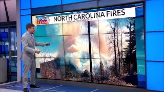 NC wildfires grow to nearly 1,600 acres; 34 homes evacuated