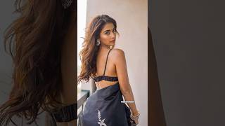 Pooja Hegdelooks Absolutely Stunning In Black Sareethe Unseen Shorts 2.0