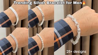 Trending Silver Bracelet For Men Latest 2025 Stylish Bracelet Designs