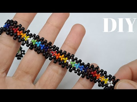 DIY Best Red Summer Seed Bead Bracelet/ Easy to make beaded jewelry. Beading  tutorial 