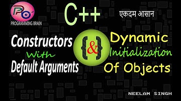 C++: Constructors With Default Arguments And Dynamic Initialization Of Objects By Programming Brain