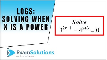 Logs - How to solve equations where x is in the power : ExamSolutions Maths Revision