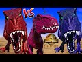 JWE 2 Colorful RED T-REX Vs I-REX, Indoraptor, Spinosaurus Jurassic World Evolution 2 Dinosaurs Mod🌍