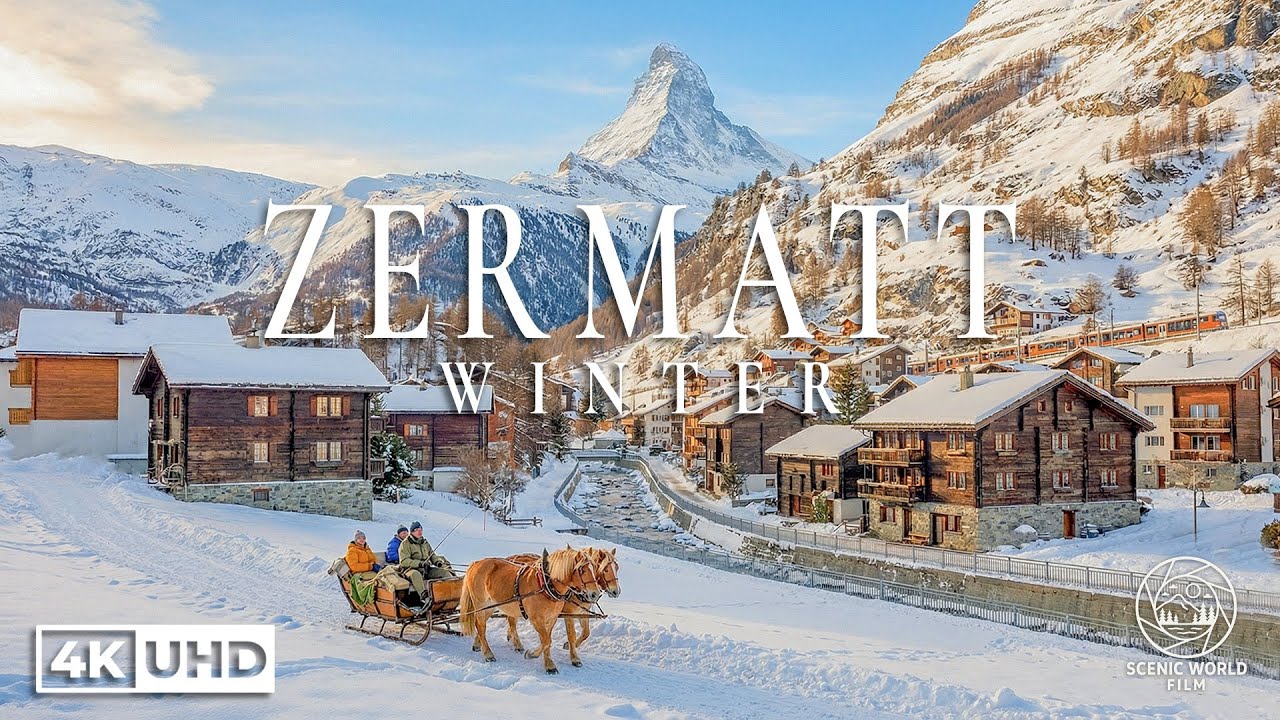Zermatt Winter 4K - Majestic Alps, Fairytale Villages & Ice Lakes | Video 4K Ultra HD
