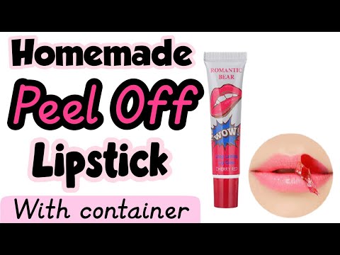 How to make peel off lipstick at home | DIY homemade peel off liptint