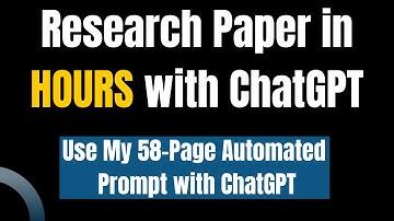 Write Research Paper with AI in 1 Day - Use My 58-Page ChatGPT Prompt for Academic Writing