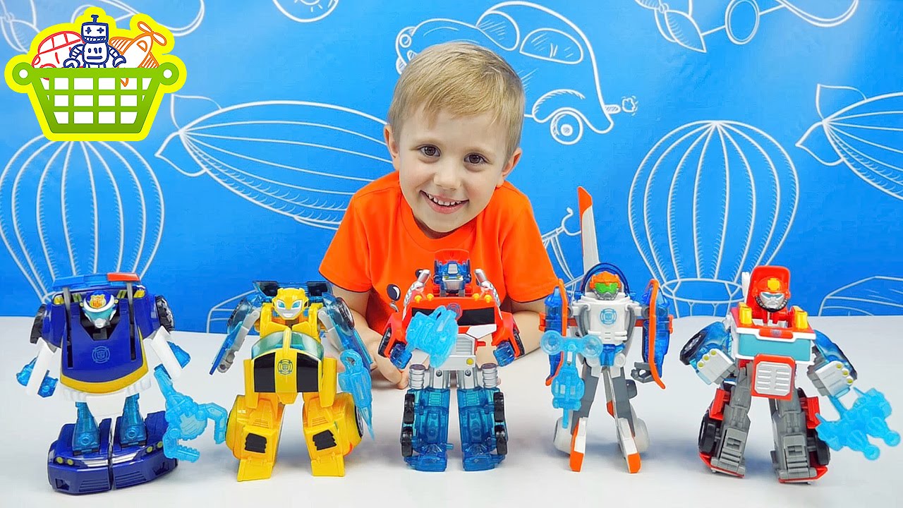 Трансформеры спасатели Оптимус Прайм и Бамбл Би - Playskool Heroes Transformers Rescue Bots Energize