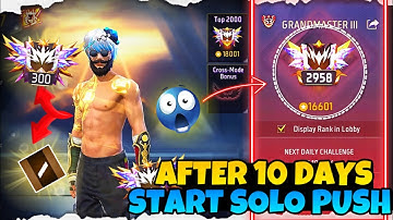 Fastest Grandmaster Push Ever 😳 | Top 2000 In Just 1 Day 🥶 Solo BR-RANK PUSHING 24 HOURS😍