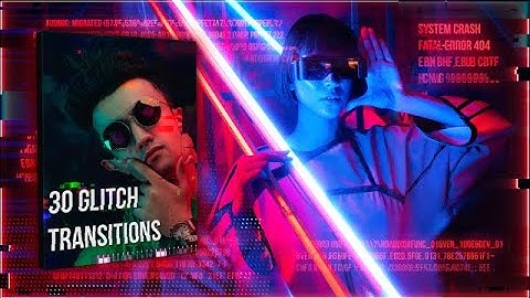 30 Glitch Transitions Pack After Effects Templates