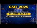 GSET 2025 PDE Complete Solution | Gujarat SET | Detailed step-by-step Solution |
