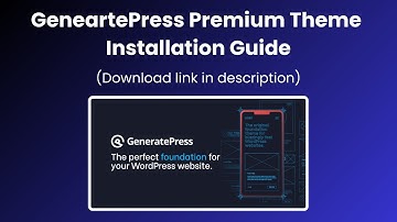 GeneratePress Theme Installation Guide (GPL) #generatepresspremiumthemefree