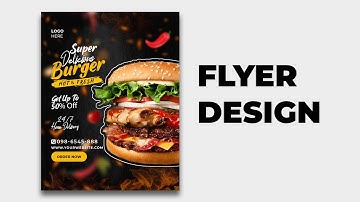 How to Make Fast Food Burger Restaurant Flyer Design in Photoshop CC 2022 – Photoshop Tutorial
