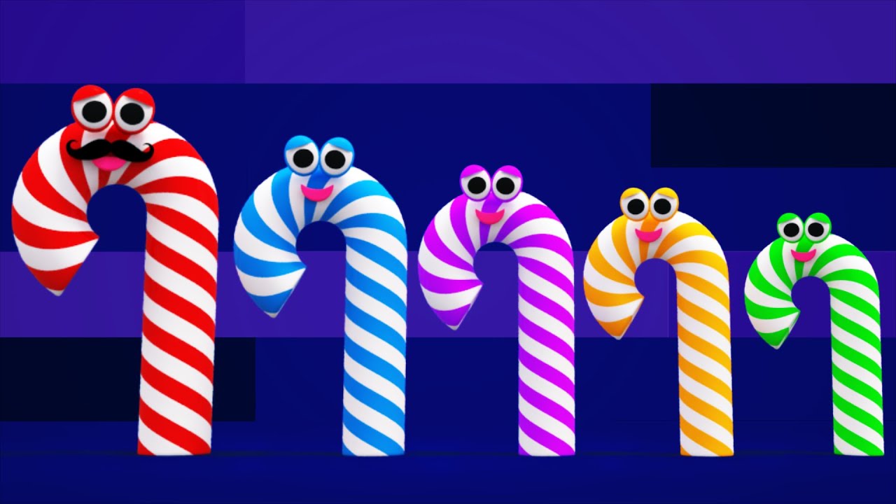 Candy Cane Finger Family | Food Rhymes For Kids