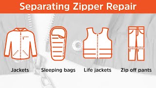 How to fix a broken zipper - for Jackets, sleeping bags, lifejackets etc 