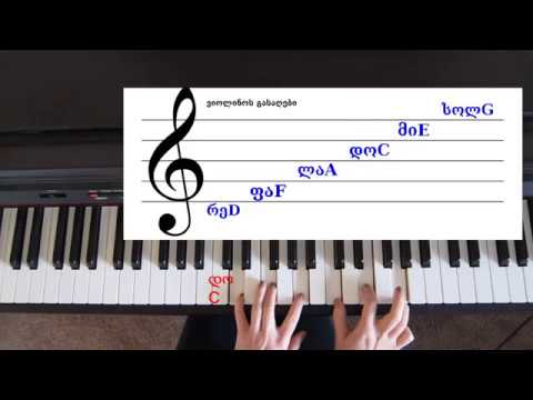 Learn Reading Piano Sheets- Lesson 3 ვისწავლოთ ნოტები ...