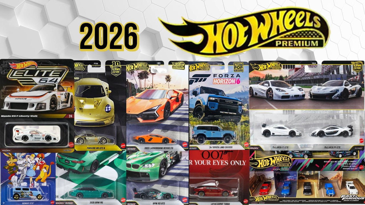 Hot Wheels Elite 64& RLC4台セット 2026 Hot Wheels Elite 64, Deutschland Design, Boulevard, 2-Packs