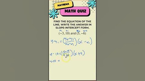 Can you find the equation of a line passing through two points?