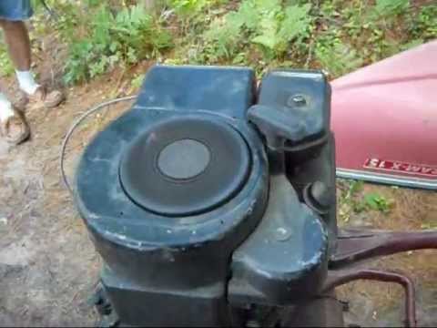 homemade lawnmower boat motor - YouTube