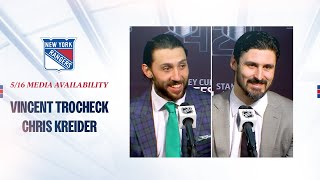 NYR at CAR: Vincent Trocheck and Chris Kreider Postgame Availability | May 16, 2024