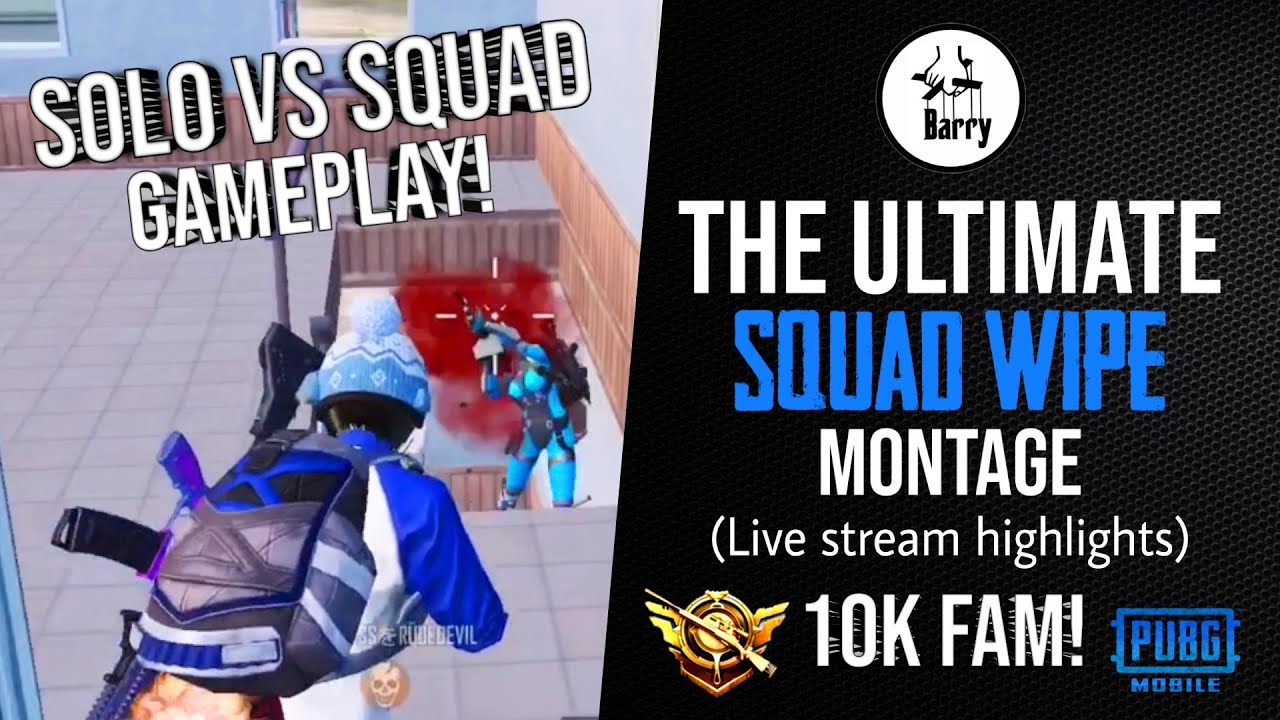 HOW TO PLAY SOLO VS SQUAD IN PUBG MOBILE | SOLO VS SQUAD CLUTCHES (pt.2 ...