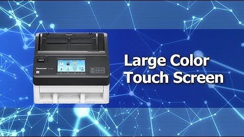 Panasonic Document Scanner KV-N1058X/N1028X: "Touch screen"