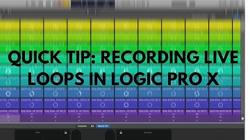 How to Record Multiple Takes in One Cell Using Live Loops in Logic Pro X 10.5 #Logicprox