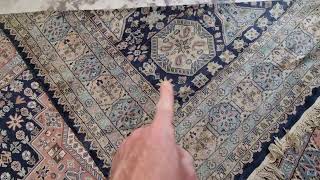 Rug Cleaning. Removing Dry Soil From A Rug. Captain Rug Wash