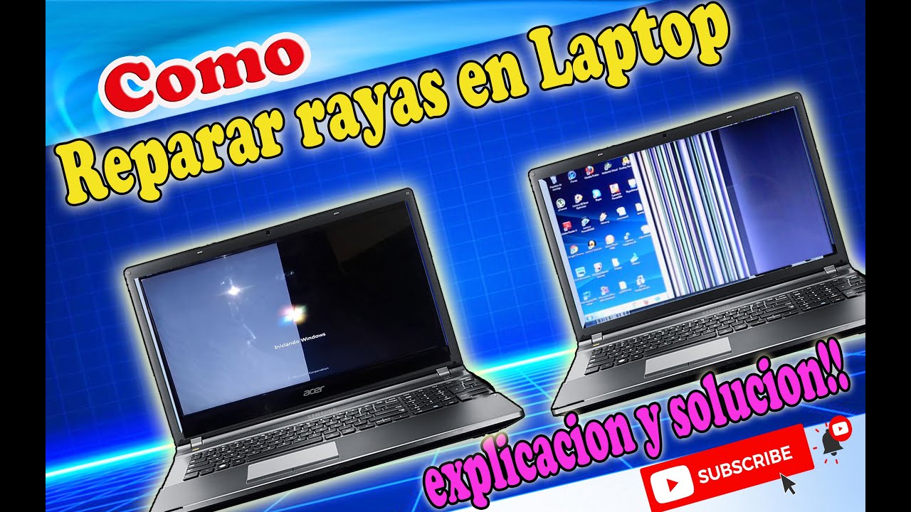 Mi laptop tiene rayas en la pantalla, Solución - YouTube