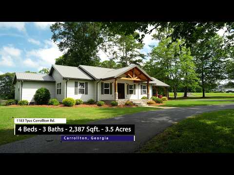 1183 Tyus Carrollton Rd, Carrollton, GA home video tour