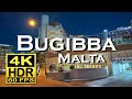 Buġibba , Malta  in 4K 60fps HDR ( UHD ) Dolby Atmos 💖 The best places 👀  , walking tour