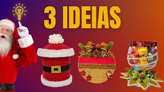 FAÇA VOCÊ MESMA ESSAS 3 IDEIAS LINDA PARA O NATAL | Artesanato de Natal