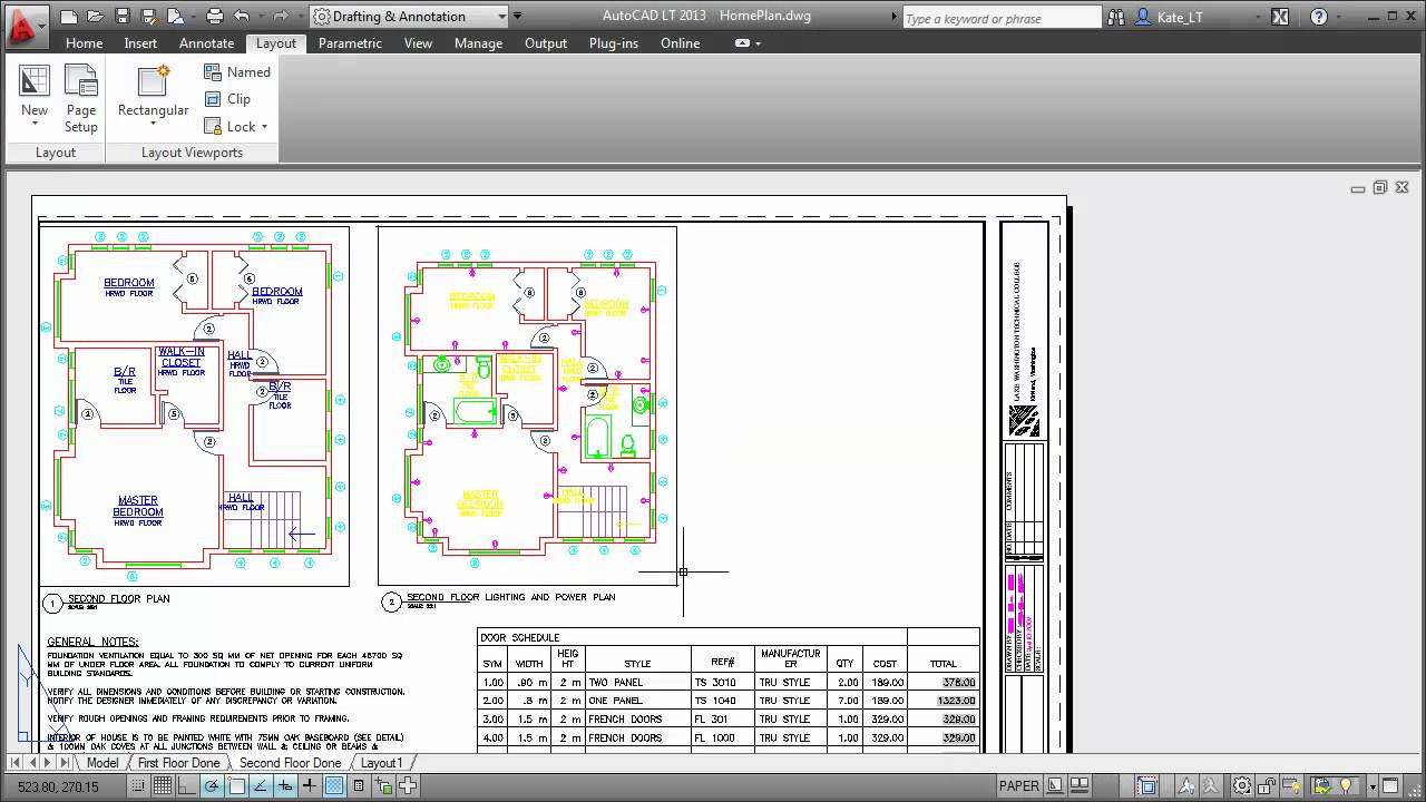 AutoCAD LT 2013 - Views & Viewports - YouTube