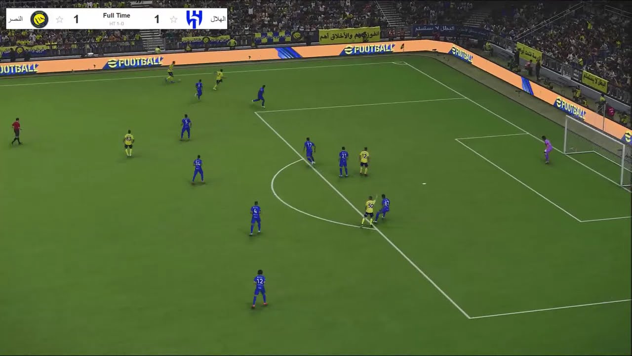 مباراة الهلال ضد النصر | الدوري السعودي 2026 | لعبة محاكاة efootball pes 2021