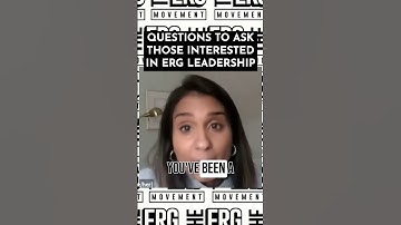 Ask interested ERG Leaders this questions #employeeresourcegroups #erg