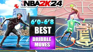 Season 7 - BEST DRIBBLE Moves for SMALL & TALL GUARDS🤯 in NBA 2K24 | POOLE SIZEUP is 😈