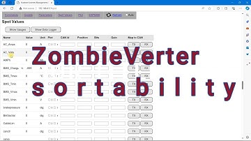 ZombieVerter VCU Web Interface Sortability