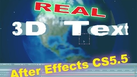 Real 3D Text Like Universal Studios Logo in After Effects CS5.5 Tutorial