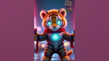 เสือน้อยไซเบอร์ #การ์ตูน #cartoon  #cute #robot #animals #animation
