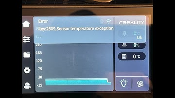 Temperature sensor error 2509 K1C