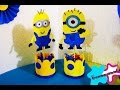 Dulceros//Bolos de MINIONS con fomi 🍬SUPERMANUALIDADES🍬