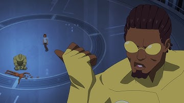 Bulletproof Tells Black Samson the Guardian of the Globe is Emotional Broken Baggage Invincible S2 E