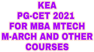 Karnataka PGCET 2021 Application process check eligibility, steps to apply #kea #vtu #pg